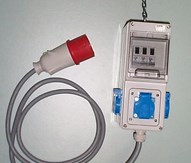 Verdeler 32A 5 polig - 6 x 220V C16