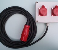 Verdeler 16A5p - 2x16A5p met 2,5m snoer