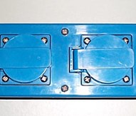 Tafelstopcontact los 3V IP44 blauw