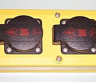 Tafelstopcontact IP44 3V Geel/zwart