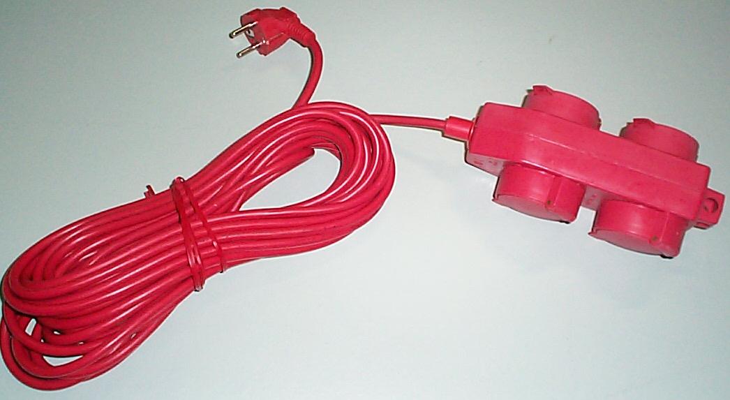Verlengsnoer 4 voudig 10m