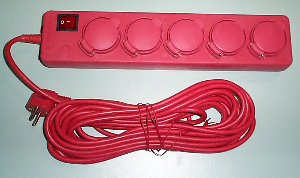 Verlengsnoer 5 Voudig 10m