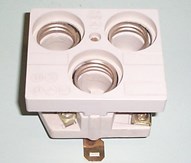 Zekeringhouder 3 voudig DII tbv DIN rail
