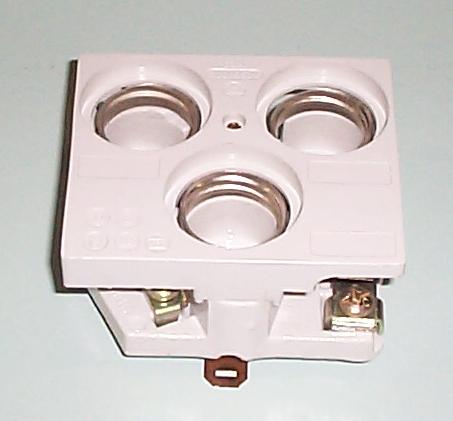 Zekeringhouder DIII 3voudig tbv DIN rail