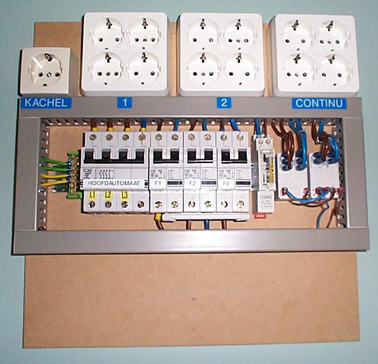 Schakelbord 8 voudig + kachel + continu