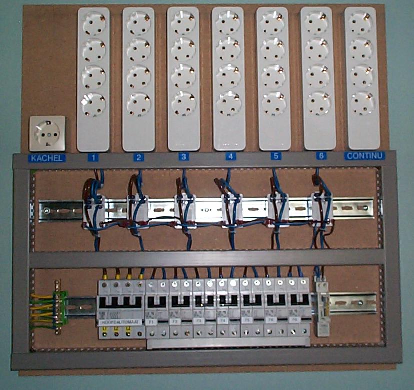 Schakelbord 20-24 voudig +kachel+continu
