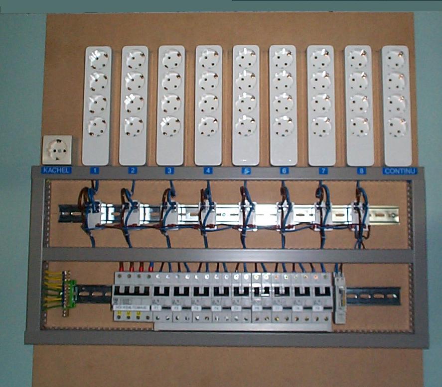Schakelbord 28-32 voudig+kachel+continu