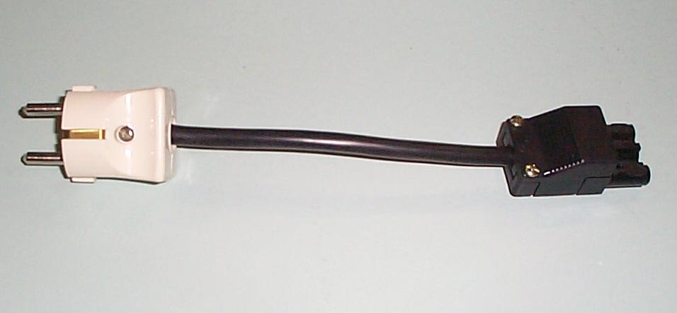 Verloop schuko stekker naar wieland fem.