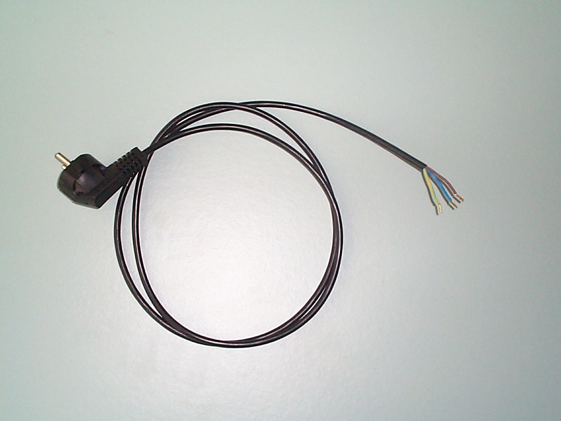 Aansluitsnoer met haakse stekker.